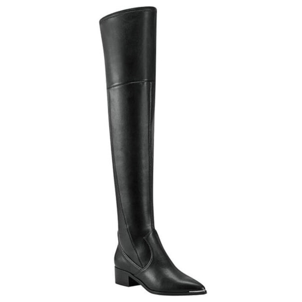 Marc Fisher LTD Yakir Black Over The Knee Pointed Toe Boots Womens 6.5 M